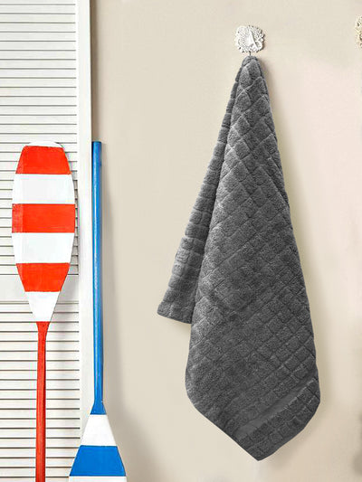 Super Soft 100% Cotton Towel <small> (checks-grey)</small>