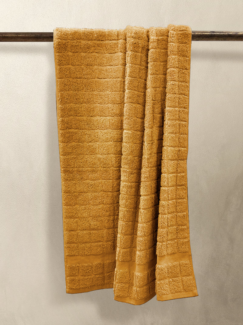 Super Soft 100% Cotton Towel <small> (checks-yellow)</small>