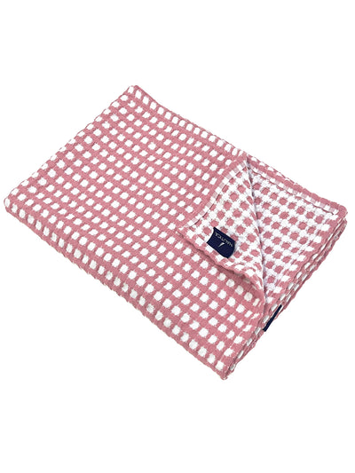 Designer Waffle Cotton Towels- Soft, Plush And Quick-Drying <small> (waffle-dull pink)</small>