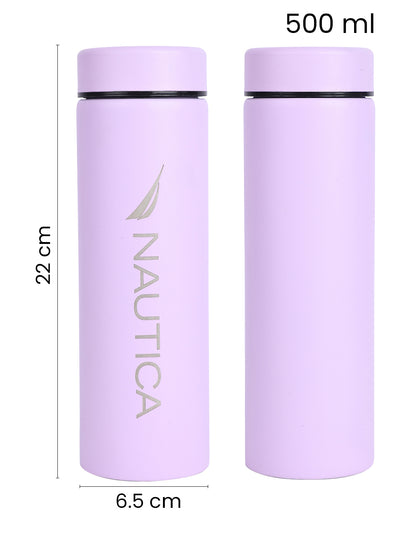 Sleek Insulated Travel Bottle: 24-Hour Hot & Cold Thermos/Flask <small> (titanium solid-lightviolet)</small>