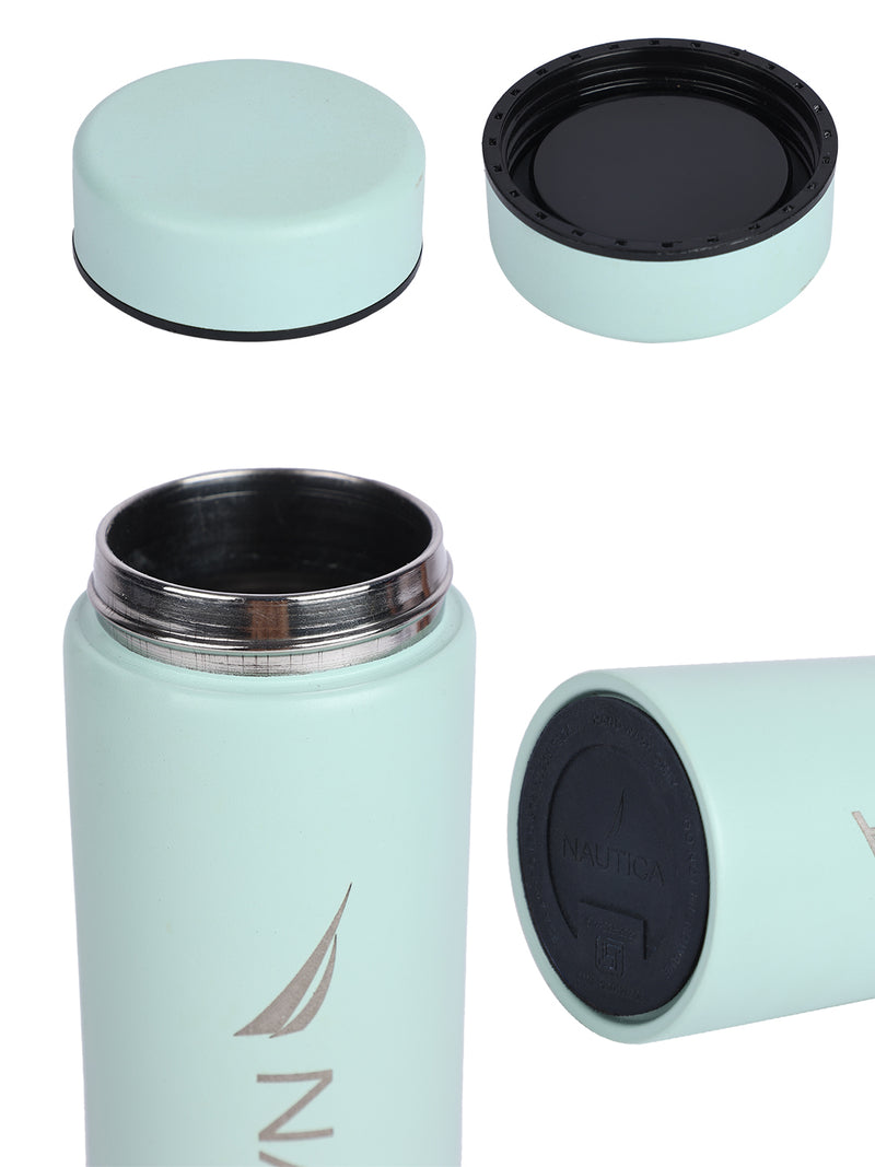 Sleek Insulated Travel Bottle: 24-Hour Hot & Cold Thermos/Flask <small> (titanium solid-lightgreen)</small>