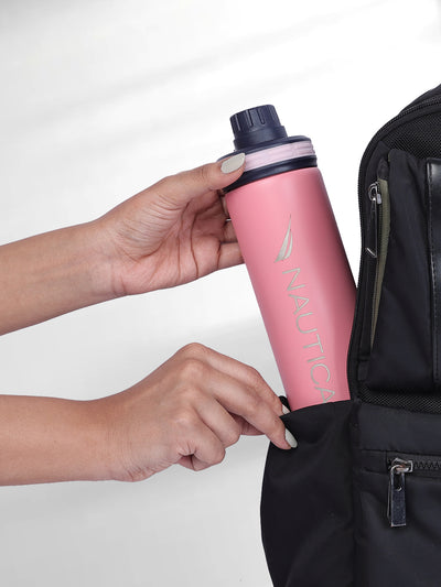 Stylish Triple-Layer Bottle: 24-Hour Insulated Thermos/Flask For Fitness And Sports <small> (texas solid-babypink)</small>