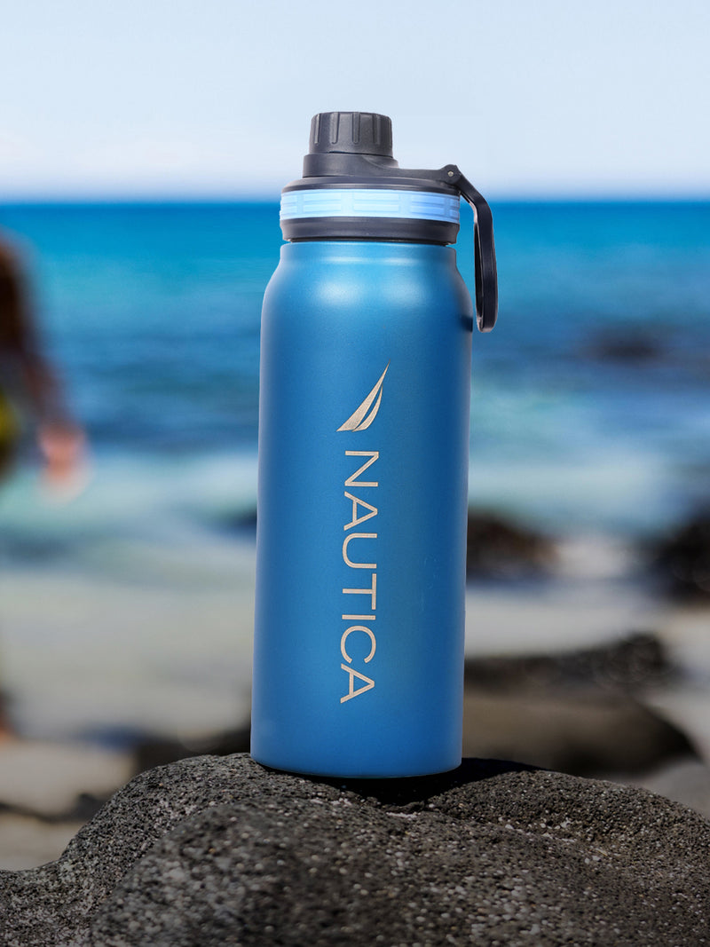 Stylish Triple-Layer Bottle: 24-Hour Insulated Thermos/Flask For Fitness And Sports <small> (austin solid-lightblue)</small>