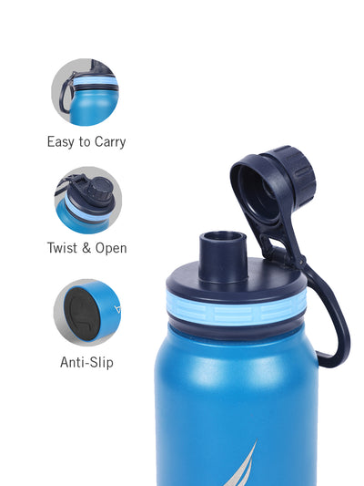 Stylish Triple-Layer Bottle: 24-Hour Insulated Thermos/Flask For Fitness And Sports <small> (austin solid-lightblue)</small>