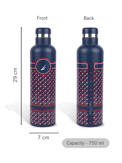 Iconic Leak-Proof Bottle: 24-Hour Hot & Cold Thermos/Flask For Fitness Enthusiasts <small> (oreo big prtd-navy/red)</small>