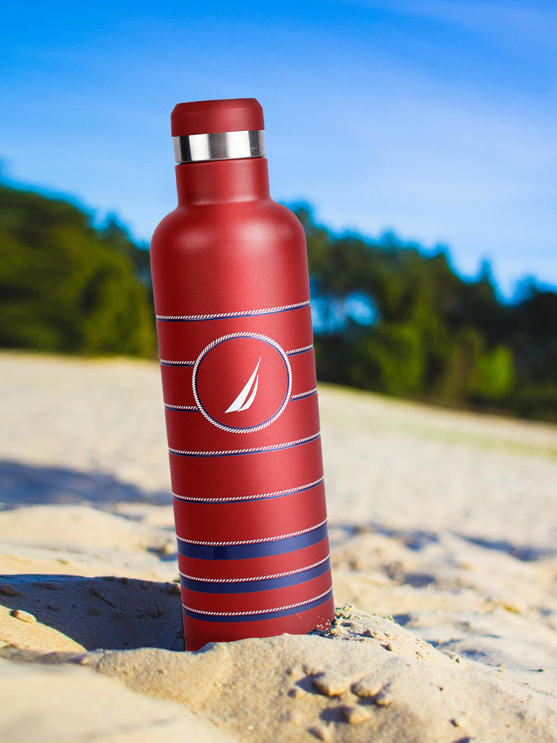 Iconic Leak-Proof Bottle: 24-Hour Hot & Cold Thermos/Flask For Fitness Enthusiasts <small> (oreo big prtd-red/navy)</small>