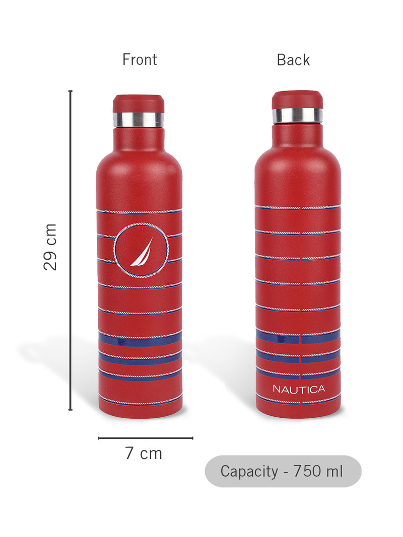 Iconic Leak-Proof Bottle: 24-Hour Hot & Cold Thermos/Flask For Fitness Enthusiasts <small> (oreo big prtd-red/navy)</small>