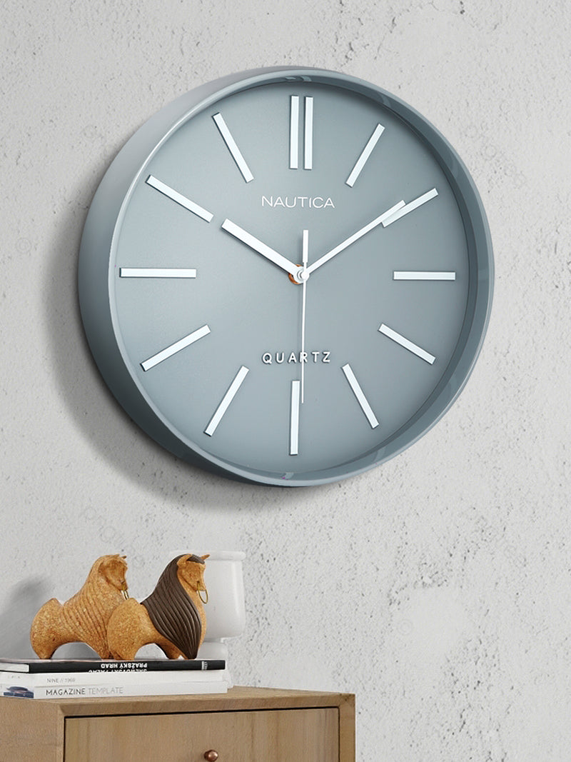 Modern Wall Clock For Latest Stylish Home With Quartz Silent Sweep Technology <small> (solid matt-grey)</small>