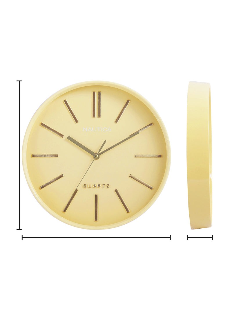 Modern Wall Clock For Latest Stylish Home With Quartz Silent Sweep Technology <small> (solid matt-beige)</small>