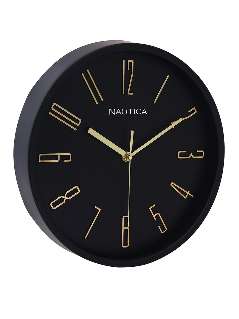 Modern Wall Clock For Latest Stylish Home With Quartz Silent Sweep Technology <small> (solid matt-black)</small>