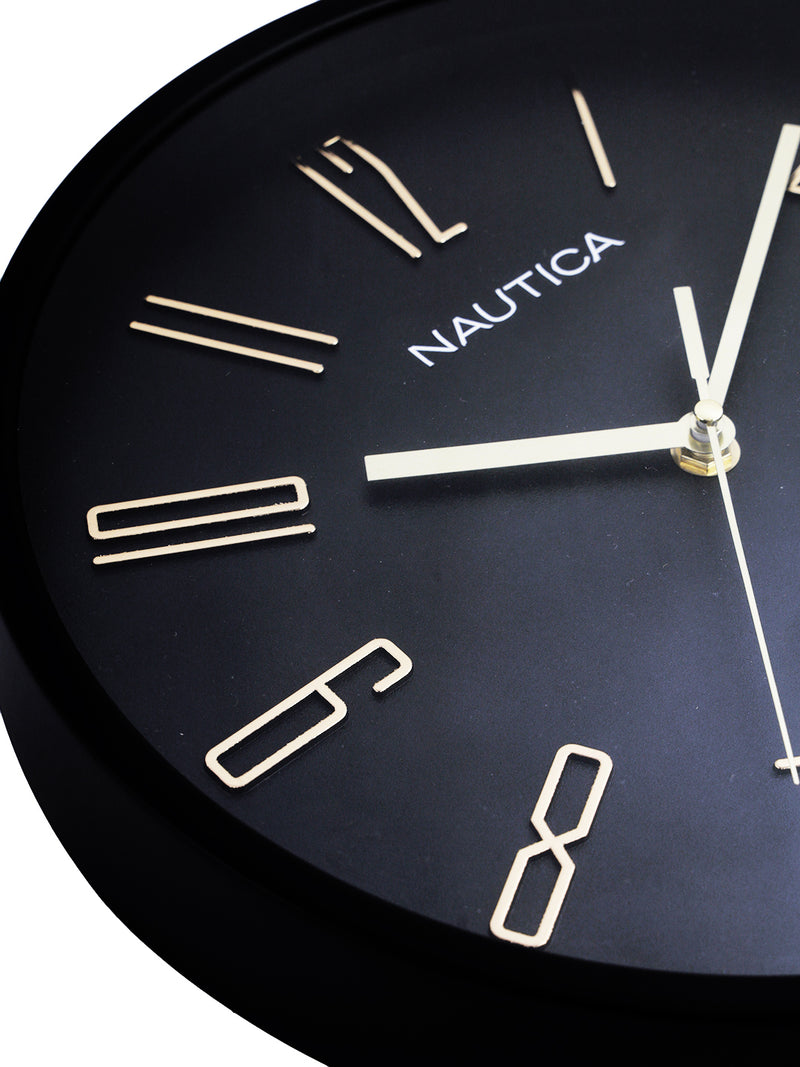 Modern Wall Clock For Latest Stylish Home With Quartz Silent Sweep Technology <small> (solid matt-black)</small>