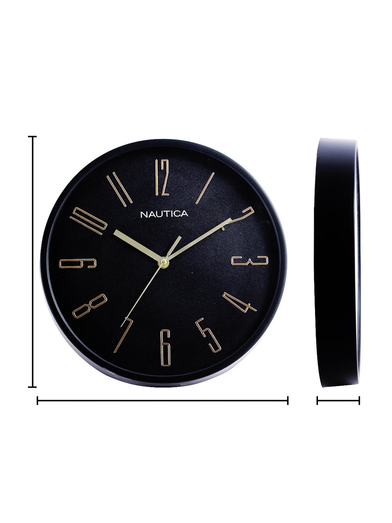 Modern Wall Clock For Latest Stylish Home With Quartz Silent Sweep Technology <small> (solid matt-black)</small>