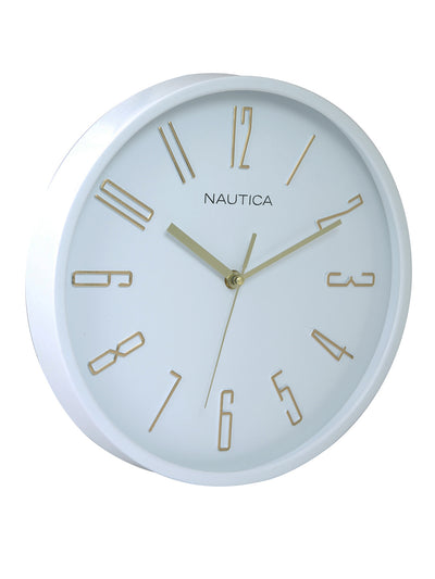 Modern Wall Clock For Latest Stylish Home With Quartz Silent Sweep Technology <small> (solid matt-white)</small>
