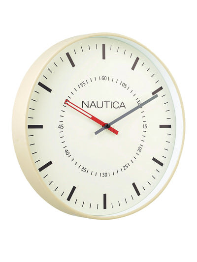 Modern Wall Clock For Latest Stylish Home With Quartz Silent Sweep Technology <small> (solid matt-white/ivory)</small>