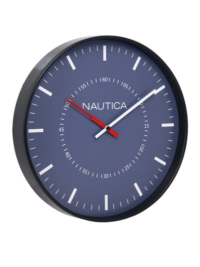 Modern Wall Clock For Latest Stylish Home With Quartz Silent Sweep Technology <small> (solid matt-navy/black)</small>