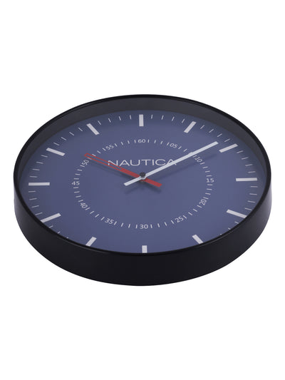 Modern Wall Clock For Latest Stylish Home With Quartz Silent Sweep Technology <small> (solid matt-navy/black)</small>
