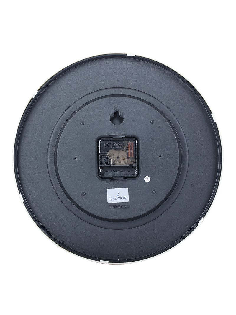 Luxury Wooden Finish Modern Wall Clock With Quartz Silent Sweep Technology <small> (wood grain rim-pine/navy)</small>