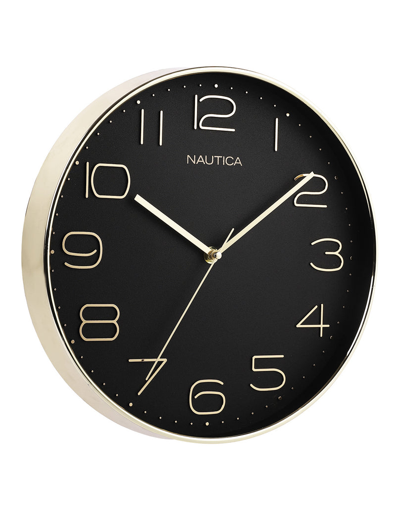 Modern Wall Clock For Latest Stylish Home With Quartz Silent Sweep Technology <small> (glossy rim-black/rosegold)</small>