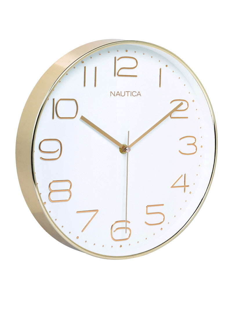 Modern Wall Clock For Latest Stylish Home With Quartz Silent Sweep Technology <small> (glossy rim-white/rosegold)</small>