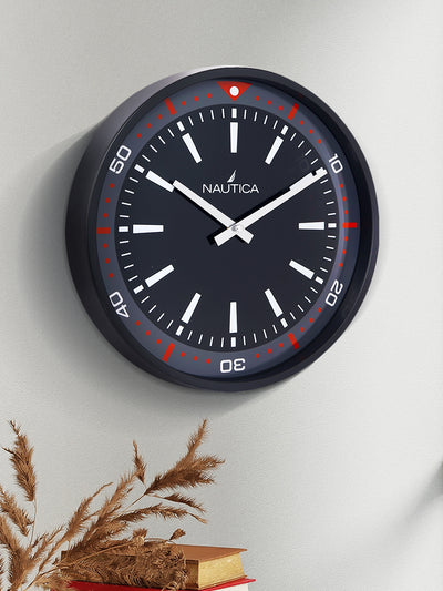 Modern Wall Clock For Latest Stylish Home With Quartz Silent Sweep Technology <small> (metallic dial-black)</small>