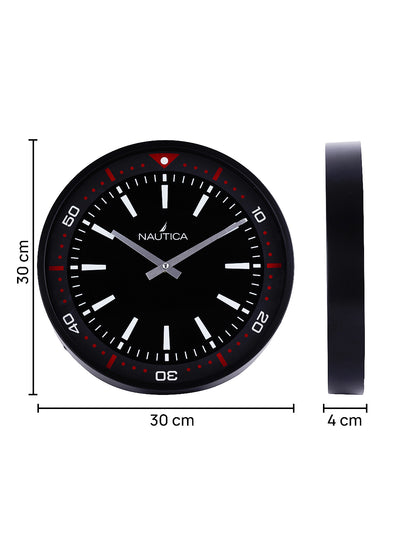 Modern Wall Clock For Latest Stylish Home With Quartz Silent Sweep Technology <small> (metallic dial-black)</small>