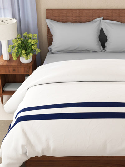 Luxurious 100% Egyptian Satin Cotton Comforter For All Weather <small> (solid-white)</small>
