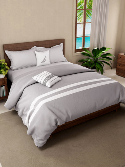 Luxurious 100% Egyptian Satin Cotton Comforter For All Weather <small> (solid-grey)</small>