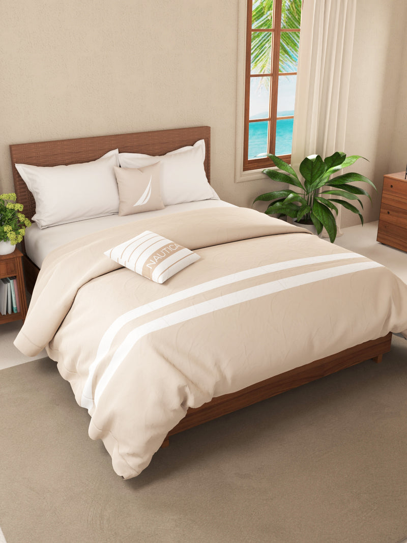 Luxurious 100% Egyptian Satin Cotton Comforter For All Weather <small> (solid-sand)</small>