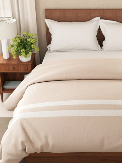 Luxurious 100% Egyptian Satin Cotton Comforter For All Weather <small> (solid-sand)</small>