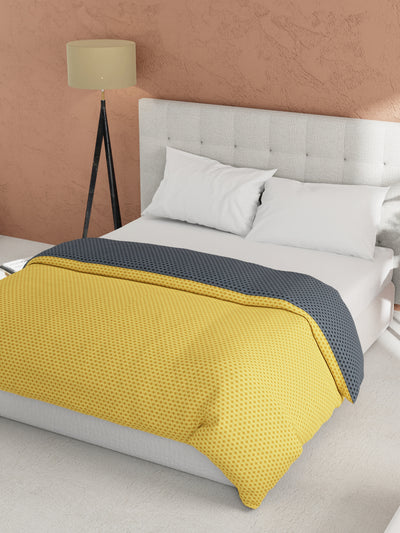 Ultra Soft Microfiber Reversible Comforter For All Weather <small> (reversible-blue/yellow)</small>