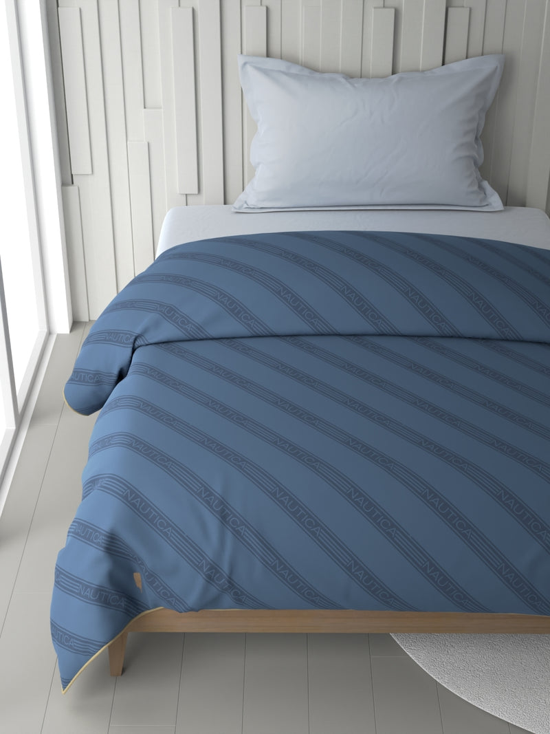 100% Premium Cotton Fabric Comforter For All Weather <small> (ornamental-blue)</small>
