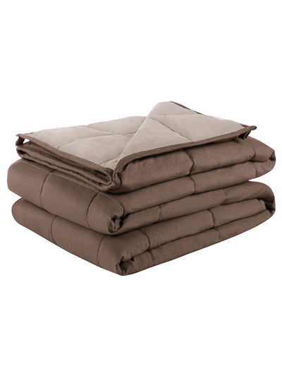 Ultra Soft Microfiber Reversible Comforter For All Weather <small> (reversible-choco/peach)</small>