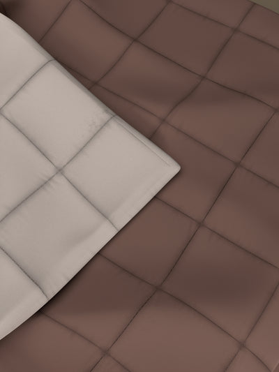 Ultra Soft Microfiber Reversible Comforter For All Weather <small> (reversible-choco/peach)</small>