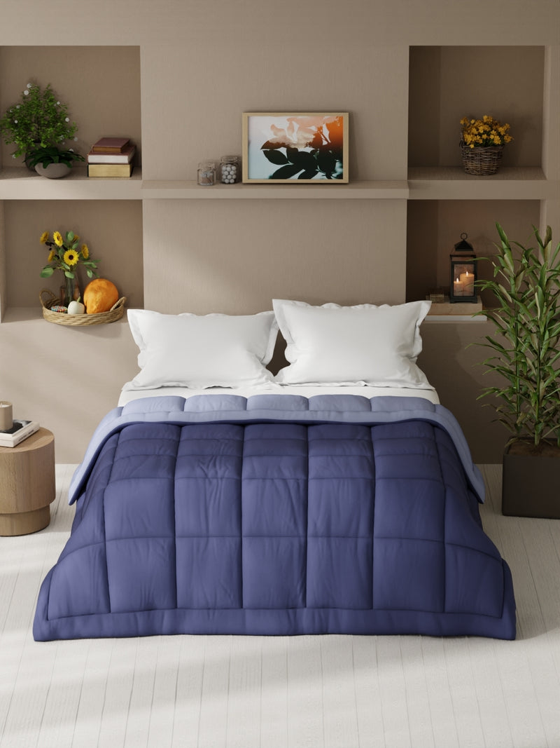 Ultra Soft Microfiber Reversible Comforter For All Weather <small> (reversible-grape/lavender)</small>