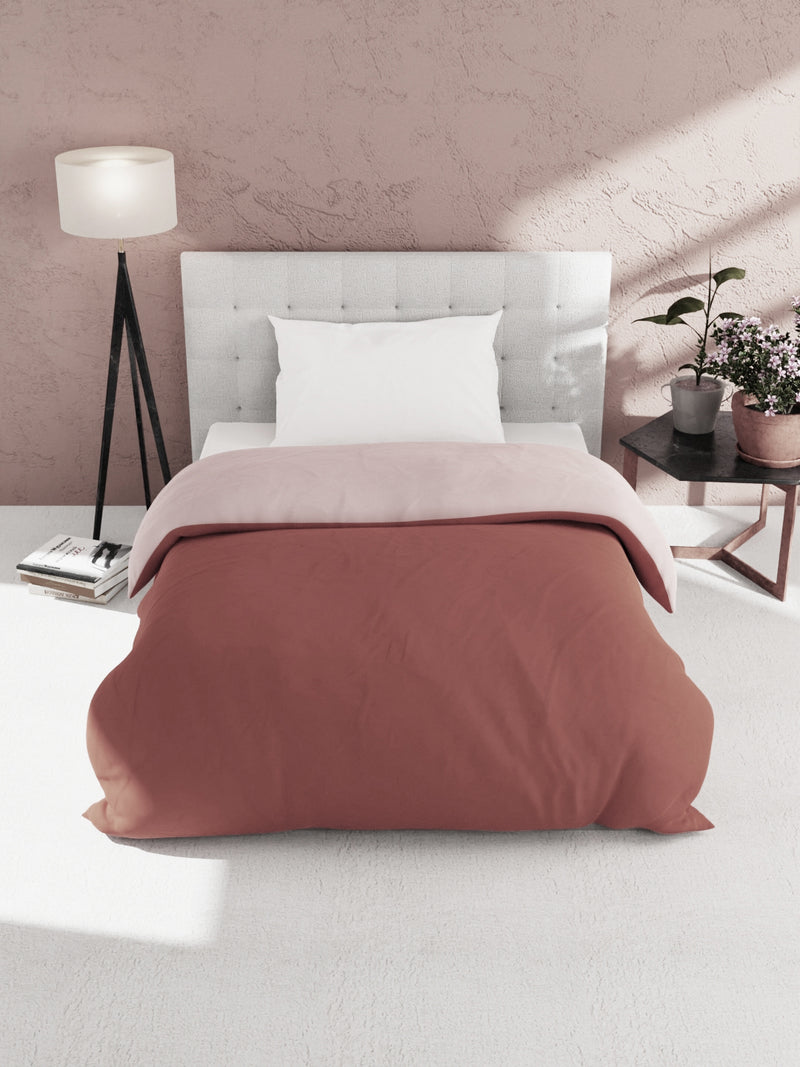 Ultra Soft Microfiber Reversible Comforter For All Weather <small> (reversible-rust/orange)</small>