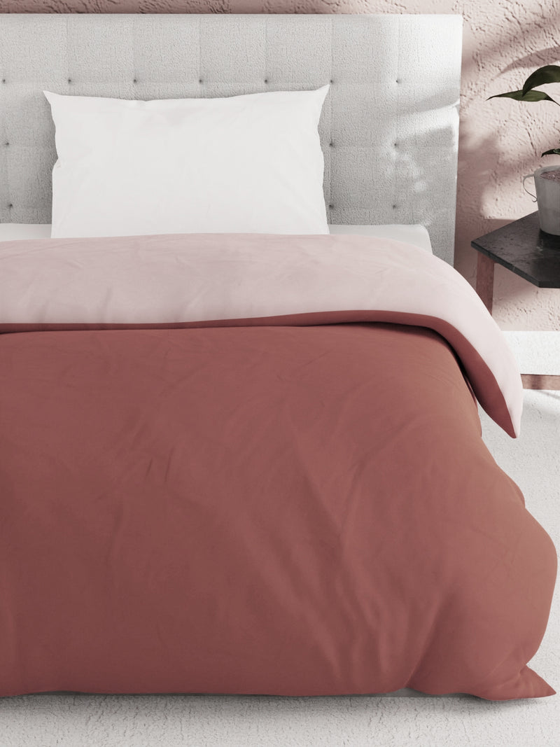 Ultra Soft Microfiber Reversible Comforter For All Weather <small> (reversible-rust/orange)</small>