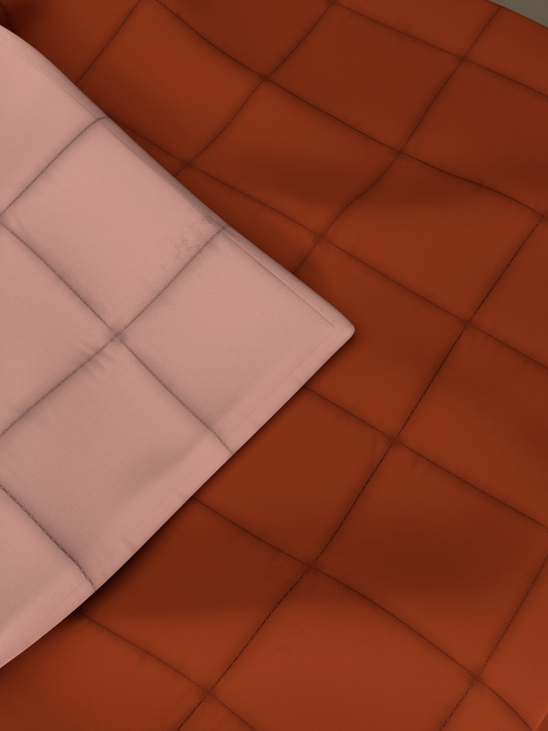 Ultra Soft Microfiber Reversible Comforter For All Weather <small> (reversible-rust/orange)</small>