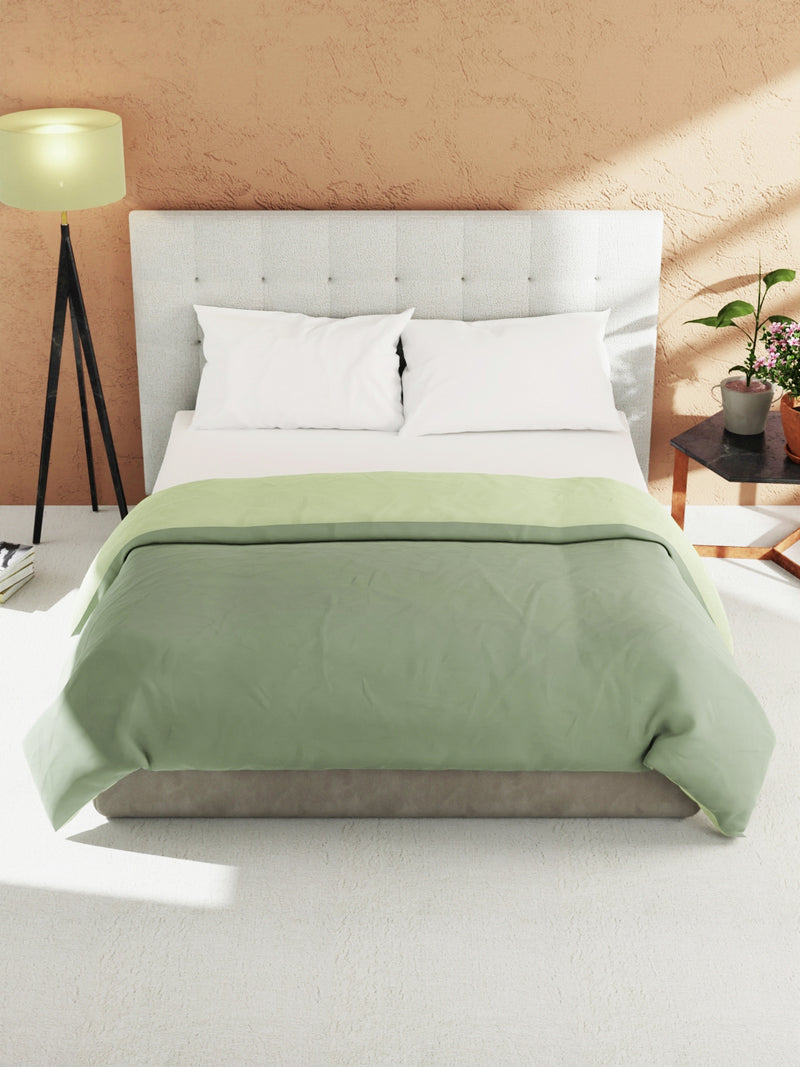 Ultra Soft Microfiber Reversible Comforter For All Weather <small> (reversible-olive/sage)</small>