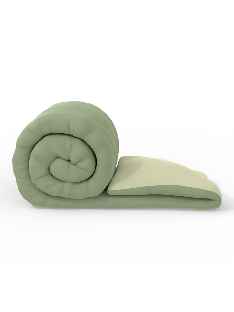 Ultra Soft Microfiber Reversible Comforter For All Weather <small> (reversible-olive/sage)</small>