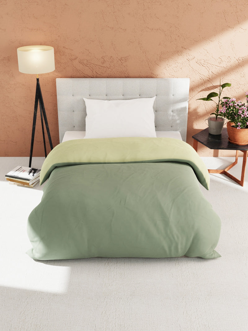 Ultra Soft Microfiber Reversible Comforter For All Weather <small> (reversible-olive/sage)</small>