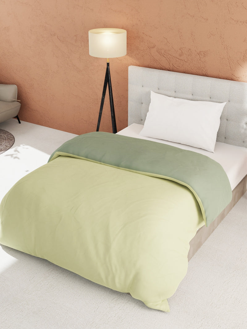 Ultra Soft Microfiber Reversible Comforter For All Weather <small> (reversible-olive/sage)</small>