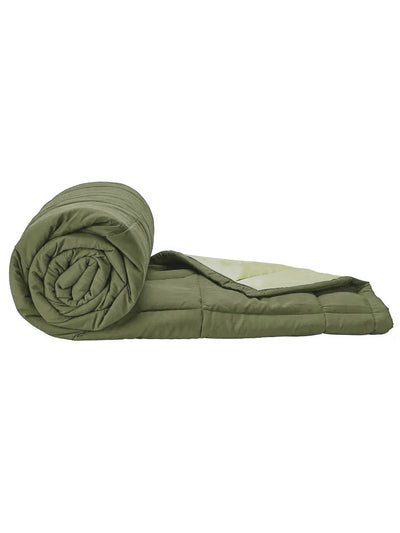 Ultra Soft Microfiber Reversible Comforter For All Weather <small> (reversible-olive/sage)</small>