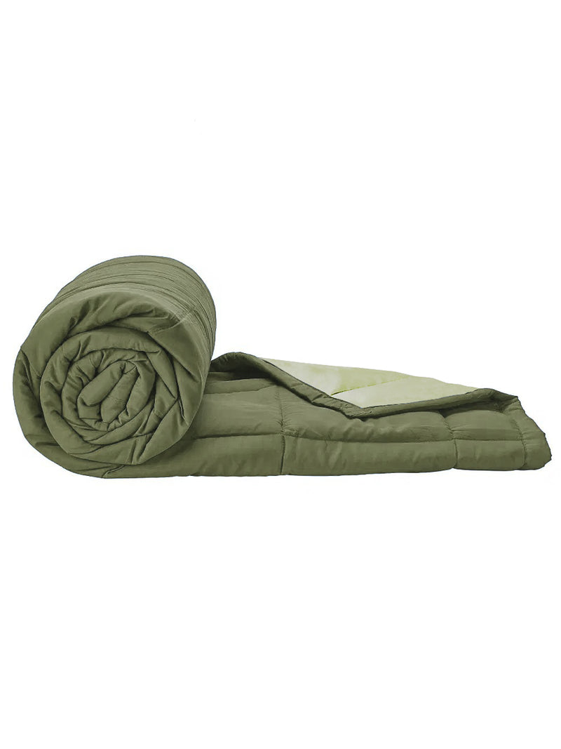 Ultra Soft Microfiber Reversible Comforter For All Weather <small> (reversible-olive/sage)</small>