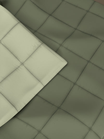 Ultra Soft Microfiber Reversible Comforter For All Weather <small> (reversible-olive/sage)</small>
