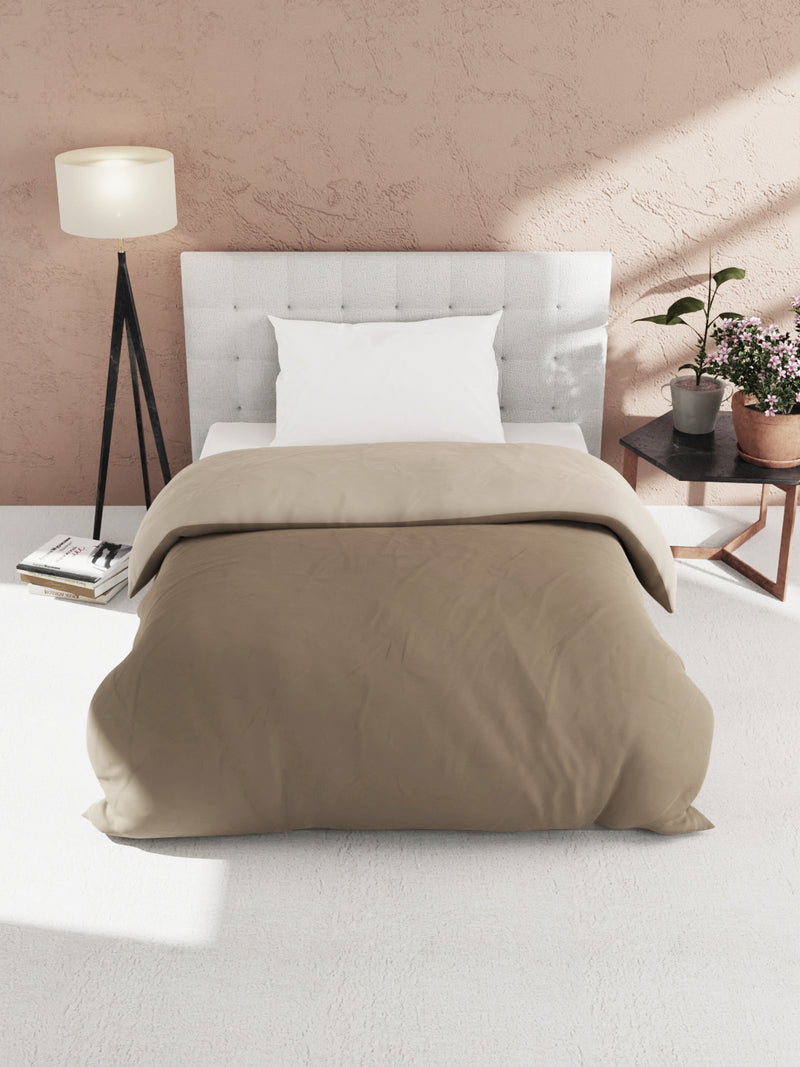 Ultra Soft Microfiber Reversible Comforter For All Weather <small> (reversible-brown/sand)</small>