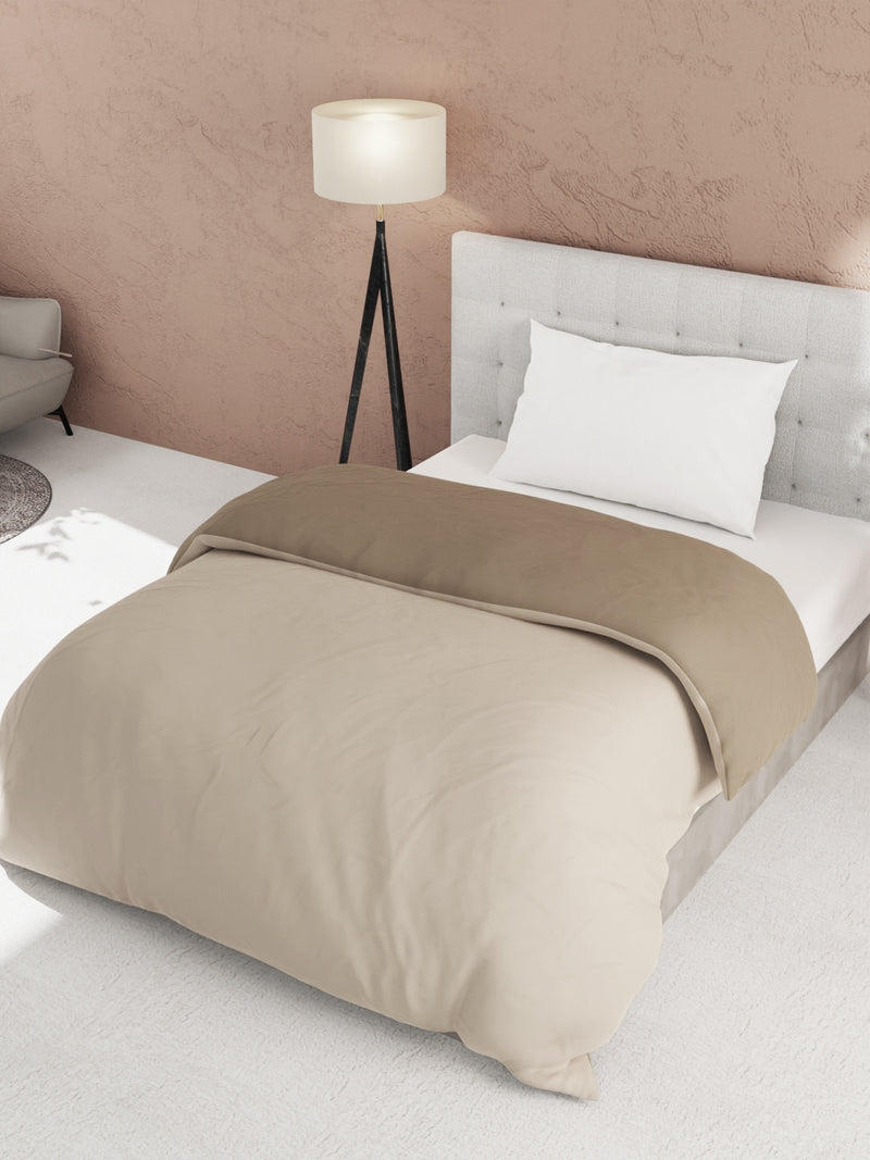 Ultra Soft Microfiber Reversible Comforter For All Weather <small> (reversible-brown/sand)</small>