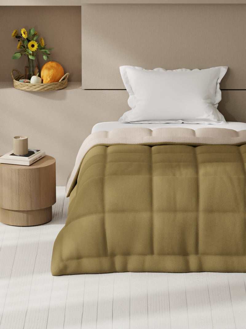 Ultra Soft Microfiber Reversible Comforter For All Weather <small> (reversible-brown/sand)</small>