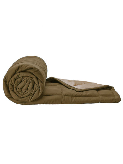 Ultra Soft Microfiber Reversible Comforter For All Weather <small> (reversible-brown/sand)</small>