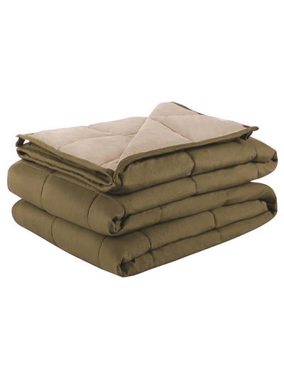 Ultra Soft Microfiber Reversible Comforter For All Weather <small> (reversible-brown/sand)</small>