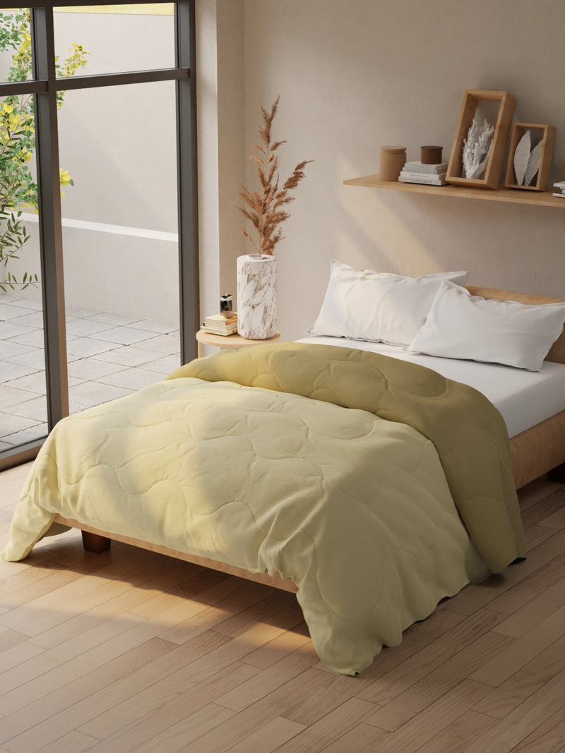 Super Soft Microfiber Double Comforter For All Weather <small> (reversible-brown/sand)</small>